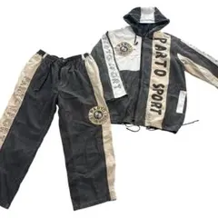 特大サイズ PARTO SPORT ホワイトセットアップ上下 B系HIPHOP 特大サイズ PARTO SPORT ホワイトセットアップ上下 B系HIPHOP