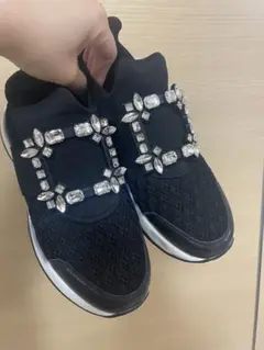 ビジュー　厚底スニーカー