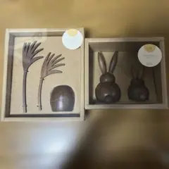 3coins うさぎオブジェ ＆すすきオブジェお月見