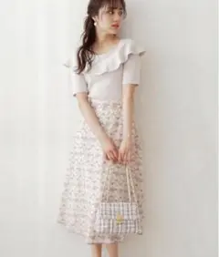 新品 PROPORTION エンブロイダリーフラワースカート