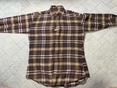 アシックス製 Woolrich チェック柄ネルシャツ