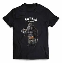 ゴリラ 筋トレ ダンベル ジム Tシャツ メンズ レディース キッズ プリント