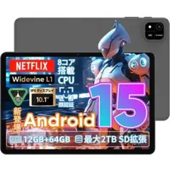 新品⭐️タブレット 本体 Android15 10インチ 8コア 軽量 Wi-Fi