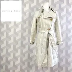 【theory luxe】美品日本製Lサイズ 麻リネン トレンチコート セオリー
