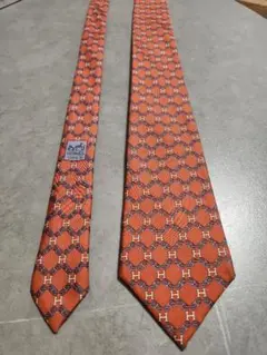HERMES オレンジ ネクタイ