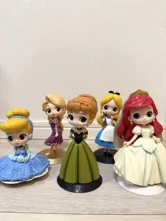qposket ディズニープリンセス5体セット
