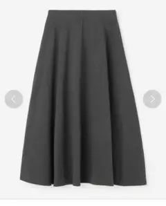 新品　ADAWAS(アダワス) コットンフレアスカート　グレー