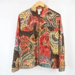 VINTAGE Coldwater Creek ペイズリー ジップ ジャケット