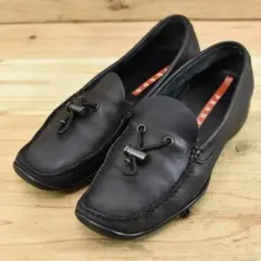 PRADA SPORT レディース スリッポン レザー 37 23cm 黒