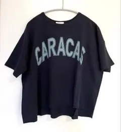 アースミュージック&エコロジー　オーガニックコットン ネイビー ロゴTシャツ