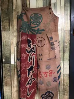 派手かしら？サブちゃん細川さん　藤あや子さん　芸能手ぬぐい柿渋染め　サロペット