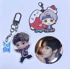BTS V テテ アクリルキーリング 一番くじ TinyTAN ラバーチャーム
