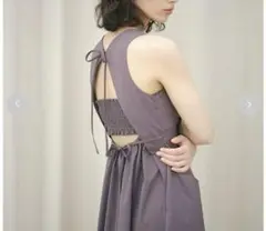 snidel バックオープンフレアワンピース