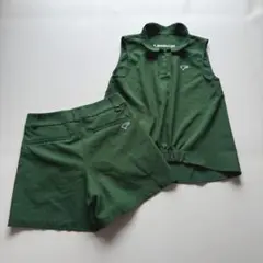【美品】BEAMS GOLF セットアップ　シャツ　ショートパンツ　緑色