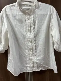 ehkä söpö ホワイト コットンシャツ Fサイズ