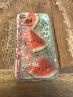 iPhone15 ソフトケース　スイカ