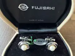 仙台FUJISAKI百貨店　パール 純銀　カフス セット
