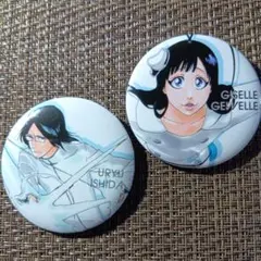 BLEACH EX 原画展 石田雨竜 ジゼル・ジジ 缶バッジ