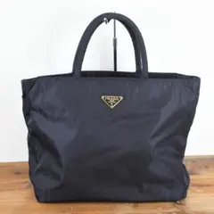 PRADA ハンド バッグ カバン ロゴ プレート テスートナイロン