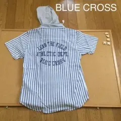 ブルークロス　半袖シャツ　フード付　M 150