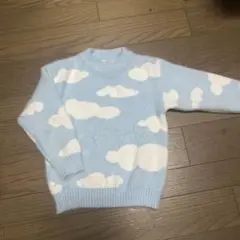雲模様セーター サイズ130 水色