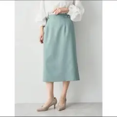 サイドベルテッドナロースカート【ミントグリーン】