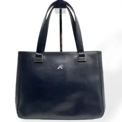 美品　kitamura キタムラ　ハンドバッグ　レザー　ネイビー　本革