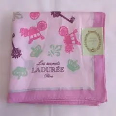 【LADUREE】ラデュレ　シルク混ハンカチ　スカーフ　未使用