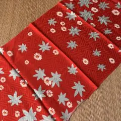 古布 正絹 倫子 紅葉 菊 ハギレ