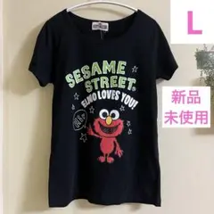 ☆新品未使用☆ セサミストリート　Ｔシャツ Ｌサイズ　ブラック　サンリオ　黒