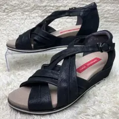 『未使用級』コンフォートサンダル　クロス　ストラップ　コンポジションスポーツ　黒