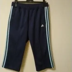 adidas ネイビー ハーフパンツ ストライプ
