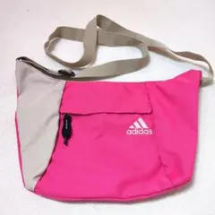 [週末限定][美品]adidas ピンク ショルダーバッグ