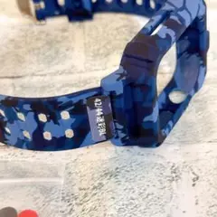 S アップルウォッチ バンド　42 44mm 青　迷彩