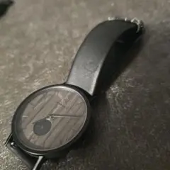 ウッド調文字盤 レザーベルト 時計 カーブホルツ