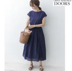 URBAN RESEARCH DOORS コットンギャザーワンピース