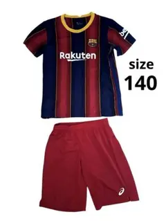 FCバルセロナ サッカーウェアセット ASICS製　140 レッド、ブルー