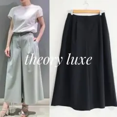美品 theory luxe Sycamore Bel ワイドフレアパンツ 黒