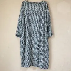 NOMBRE IMPAIR ワンピース ひざ丈 長袖 グリーン Fサイズ