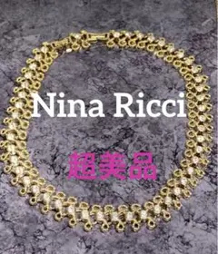 超美品 ニナリッチ クローバービジューネックレス