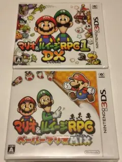(新品)マリオ＆ルイージRPG ペーパーマリオMIX＆RPG1 DX　2本セット