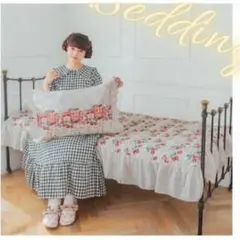 【新品】しまむら 青木美沙子　m♡petit 敷パッド ピーチイチゴジャム