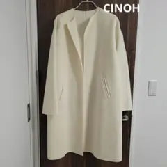 CINOH ノーカラー ダブルフェイス