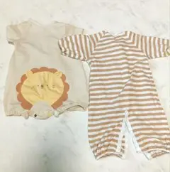 半袖＆長袖ロンパース　2枚セット　60cm