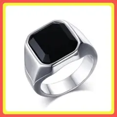 ⭐️フォロー割⭐️リング ブラック クリスタル 亜鉛合金 #C264-1