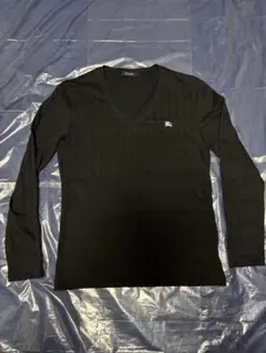 BURBERRY BLACK LABEL 長袖Tシャツ　サイズ2　アーガイル　黒