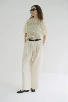 WIDE TUCK WORK PANTS