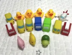 ソフビ　プカプカおもちゃ　お風呂　プール　縁日　はたらくくるま　いきもの