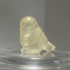 フローライト 黄色い小鳥 天然石 置物