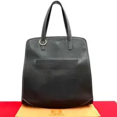 極美品 ポーチ付き ロエベ ロゴ レザー トートバッグ ハンドバッグ ブラック
